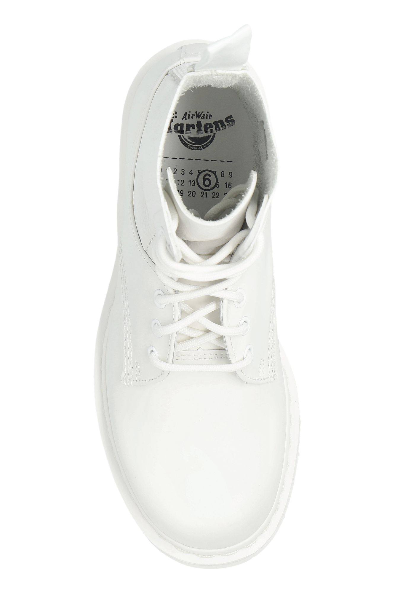 mm6 エナメル 白 ショートブーツ MM6 Maison Margiela MM6 MAISON MARGIELA short boots logo print leather White